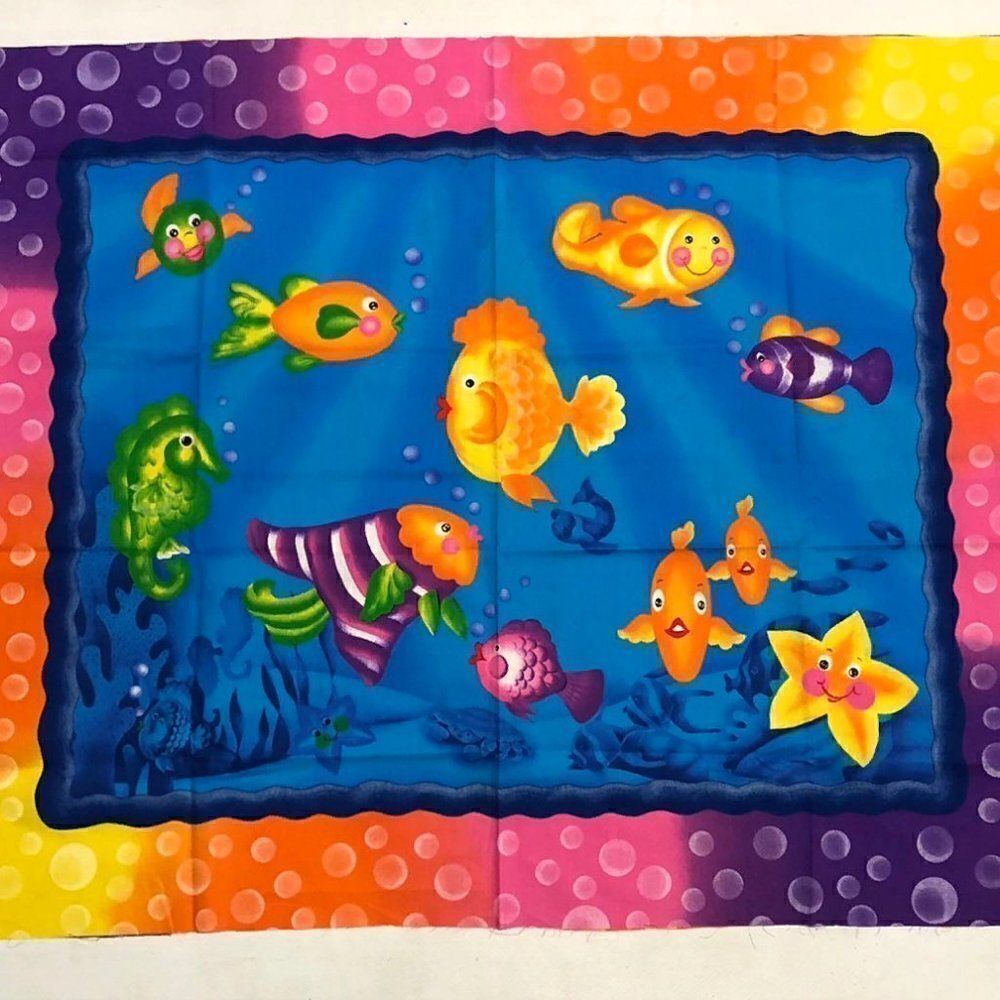 Quilt Panel Rainbow Fish Donna Dewberry